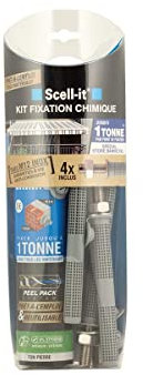 Kit de Scellement chimique Tiges INOX M12 Garanties à vie SCELL-IT Résistance jusqu'à 1 Tonne