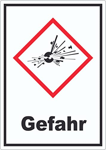 Aufkleber Instabile explosive Stoffe Gefahr Explosion A6 (105x148mm)