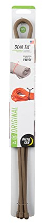 Nite Ize, Inc. GT32-29-2R3 Nite Ize Original Gear, Reusable Rubber, 32 Inch, 2-Pack, Coyote, Made in the USA Twist Tie, 32-2 Pack