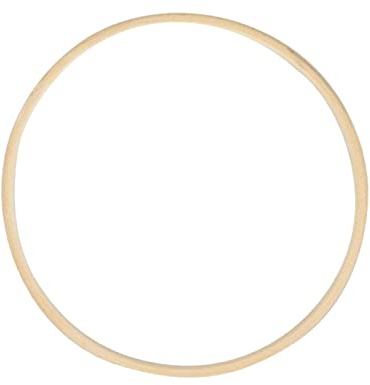 Tubayia Holz Bambus Hoop Kranz Makramee Hoop Traumfänger Holzring Holzreifen für DIY Hochzeitskranz Wand Aufhängung (30cm)
