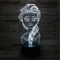 Lampe LED pour enfant Elsa Changement de couleur USB Veilleuse et décoration