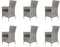 Garden Impressions 6 x Aluminium Polyrattan Sessel Costa, inklusive Auflage
