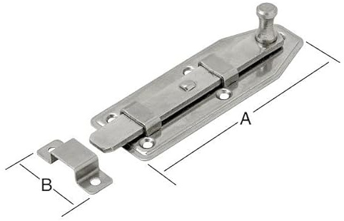 VORMANN Fensterriegel mit Schlaufe, gerade B35xL100xS1mm Edelstahl rostfrei