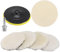 SI FANG 7 Stück 180 mm Woll-Polierpads für Bohrer-Polierer/Pufferaufsatz mit M14-Adapter, Filz-Polierscheibe und Wollwachs-Pad für Auto, Boot, Politur, Wachsen, Metallglas (17,8 cm)