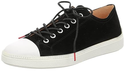 Think! Damen TURNA chromfrei gegerbte nachhaltige Halbschuhe, SCHWARZ/Kombi 0010