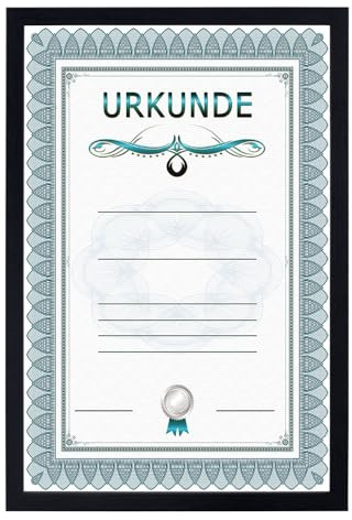 IDEAL TREND Holz Dokument Bilderrahmen Urkunde Diplom Foto Rahmen Plexi S111 Poster: Farbe: Schwarz | Format: 21x29,7 A4