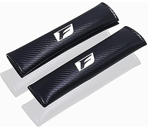ANNAKK 2 Stück Auto Gurtpolster, Für Lexus F LFA ISF GSF RCF F Sport ct gs nx es if lc l Mit Stickerei Emblem, Weiches Bequem Langlebig Sicherheitsgurt Schulterpolster,A