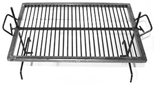 Argentinischer Grill, Eisen, Argentinien-Grill, Grillrost mit verstellbaren Beinen, 81,3 x 50,8 cm