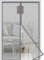 Fibra de vidrio Mosquitera Puerta Magnetica 140x210 cm，Gran resistencia reforzada Cortina Antimoscas de Malla Antimosquitos con Iman,Cierre automático,Lgnífugo,Resistente a desgarros,Gris