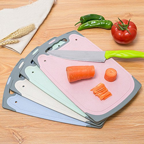 Tabla de cortar de paja de trigo para cocina, rectangular, resistente a la corrosión