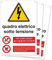 Pubblimania 3 PANNELLI QUADRO ELETTRICO SOTTO TENSIONE | PERICOLO Cartello di emergenza (3 Quadro Elettrico in Tensione)