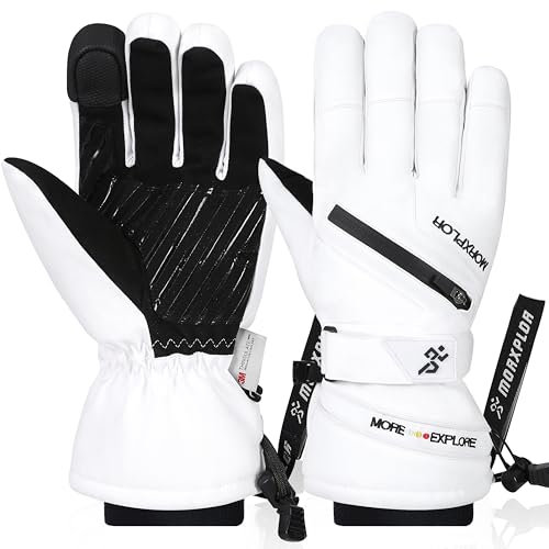 MORXPLOR Winter-Skihandschuhe für Herren und Damen, wasserdicht, winddicht, Touchscreen-Handschuhe, Snowboard-Handschuhe, 3M Thinsulate, isoliert, warm, Winter-Schneemobil-Handschuh