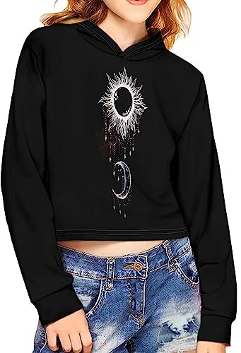 Showudesigns Crop Tops for Girls 5-14 Years Kawaii Sweatshirts Teens Pullover
