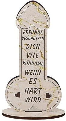 Giftota - Beste Freundin Geschenke - Lustige Geschenke für Frauen - Geburtstagsgeschenk mit Verpackung - Gästebuch aus Holz - Geburtstag Deko - Personalisierte Geschenke(Weiß)