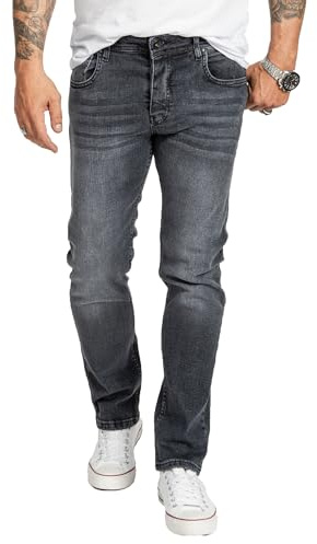 Rock Creek Herren Jeans Regular Fit Stretch Jeans Männerhose Herrenjeans Denim Hosen Herrenhose Straight Cut Stonewashed RC-2413 Grau W29 L32