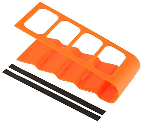 Changor Remote Control Holder,Remote Control Holder Storage Rack Organizer, Four-Lattice Sturdy and Smooth Stereo Remotes for TV Remotes Sound-bar Remotes Living Room (Orange)