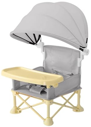 Take-Along Booster Seat | Spacesaver High Chair | Simple Fold High Chair, Nfant Deluxe Comfort Folding Booster Seat with Removable Tray, Sunshade for Eating Out, Kitchen