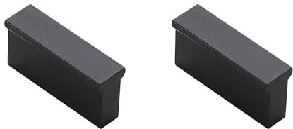 Schrankgriffe Schwarz 64mm, 2 Stück Möbelgriffe Aluminiumlegierung Griffen | Eloxierte, Schubladengriffe Lochabstand: 64-1460 mm Türgriffe Küchengriffe Schwarze Griffe für Küchenschränke 64mm/2.5in