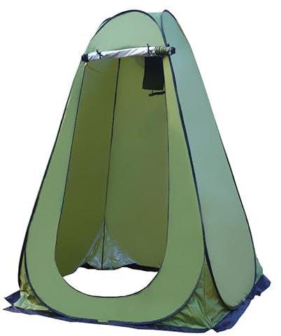 Duschzelt Camping, Pop-Up [Wasserdicht, Blickdicht ] 120 * 120 * 190cm Wasserdicht Privatsphäre Umkleidezelt mit Boden Abspannseile Heringen-Mobile Toiletten und Duschkabine