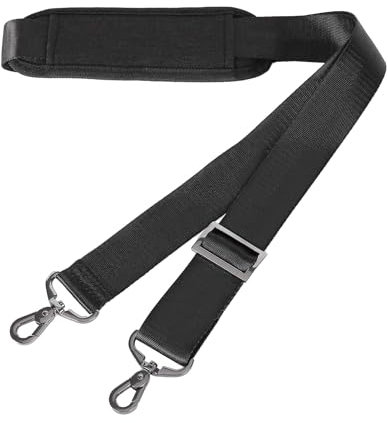 CXNXFD Verstellbarer Ersatz-Schultergurt, schwarzer Nylongurt, verstellbarer Schultergurt mit Karabiner, geeignet für Laptoptaschen, Sporttaschen, Kuriertaschen usw. (1,3 m)