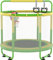 CZCPAPY Kindertrampolin, Kindertrampolin für draußen, für drinnen und draußen, mit Sicherheitsnetz, Korb, Stangen, Schaukeln, Geschenk für Kinder (gelb grün)
