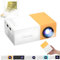 CHUDANN Highpeak Mini Projector, Highpeak Mini Portable Projector, LED Pico Movie Projector for Home Theater, Full HD 1080P Movie Projector for Home & Outdoor(Yellow-White)