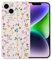 RALEAVO Flower Case for iPhone 14 Plus (6.7”), Girls Floral Silicone ShockPlusof Case Cover with Cute Patterns Plustective Case for iPhone 14 Plus-Purple