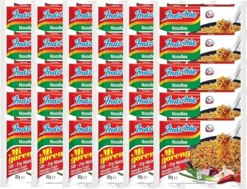 Mi Goreng Fried Noodles 80g (Pack of 40) | Authentic Indonesian Instant Noodles | Versatile Meal Option | Ready in 3 Minutes