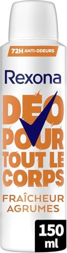 Rexona - Déodorant pour Tout le Corps - Spray - 72h de Protection - Fraîcheur Agrumes - 150ml
