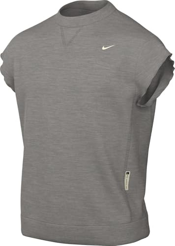 Nike Standard Issue Ärmelloses Dri-Fit Basketball-Rundhalsshirt (Herren), Dk Grey Heather/Pale Ivory, HJ4201-063, L