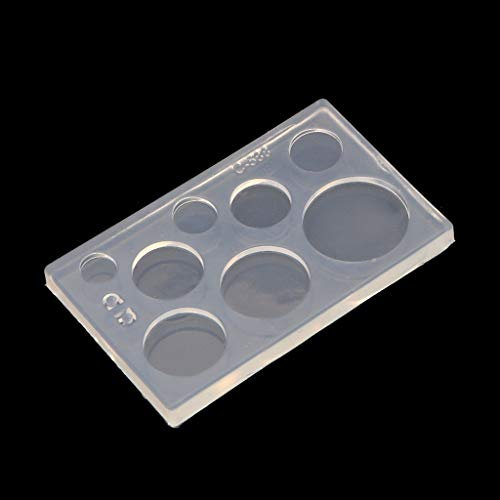 Molde cuadrado ovalado redondo de silicona resina epoxi formas elipse molde colgante de fundición para artesanía de resina herramienta de joyería