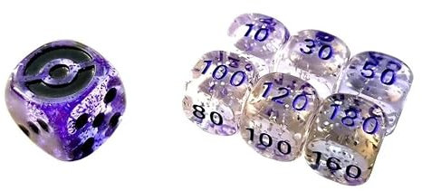 BB-Toy-Trades kompatibel für PKM TCG Elite Top Trainer Würfel Set Schadensmarken Dice Set mit BB-Toy-Trades Versandschutz (Toolkit 2022 Purple - lila)