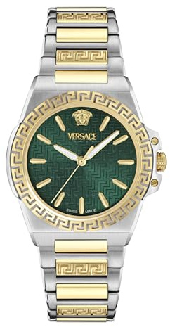Versace Damen Analog Quarz Armbanduhr Greca Reaction