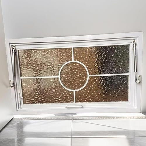 Ventana deslizante de montaje empotrado para concesión de 50 x 80 cm, ventana giratoria de servicio doméstico para dormitorio y cobertizo con asas, diseño rectangular para un fácil acceso