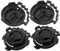 SHINEOFI Motorradhelm Visier Verschluss 4 Stück Helmvisier Clip Ersatz für Helm Stabiler Visierschloss Zubehör für Motorradhelme Sicherer Schnellverschluss
