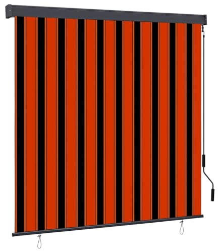 vidaXL Rollo Orange und Braun 180 x 250 cm Stoff und Aluminium