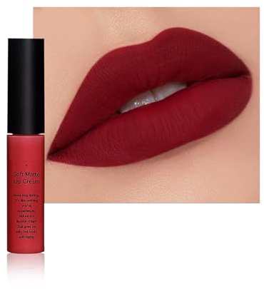 Vawolecy Langlebiger wasserfester flüssiger Matt-Lippenstift, mattter Lipgloss, wasserfeste Make-up, nicht klebend am Glas