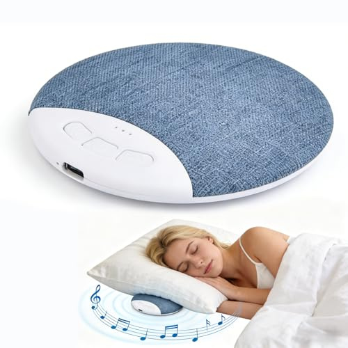 Kissenlautsprecher Bluetooth,Tragbarer Kopfkissen Lautsprecher mit Timerfunktion,Mini Kopfkissen Lautsprecher mit Weißem Rauschen,Pillow Speaker,Bluetooth Lautsprecher für Tiefschläfer Seitenschläfer