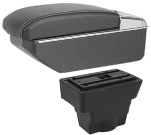 Auto-Armlehnenbox, Auto-Mittelarmlehnenbox, Modifizierter Wasserbecherhalter, USB-Aschenbecher, Autoteile, Für Opel Astra J 2012 Sitzarmlehne(B-black white line)