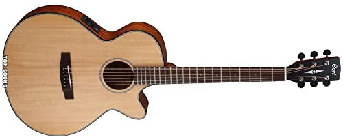 Cort SFX-E Akustikgitarre, Saitenstärke .012-.053, Naturholz, Seidenmatt