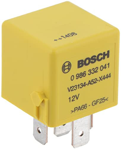 Bosch 0986332041Mini relé de 12 V 40 A, IP5K4, temperatura de funcionamiento de -40 ° a 85 °C, relé de 5 pines