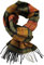 Rotfuchs Webschal Karo modisch Mehrere Farbstellungen Wolle 180 x 30 cm Made in Germany (grün orange) F-6