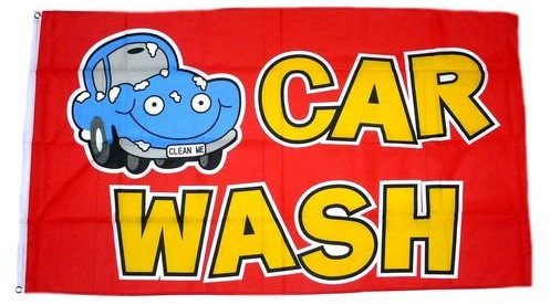 Flagge/Fahne Car Wash 90 x 150 cm