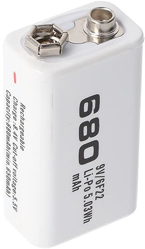 Batterie lithium-polymère 7,4 V 680 mAh 8,4 V 9 V 6LR61, 6F22, 680 mAh