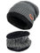 ZZLAY Kinder Winter Dicke Beanie Hut Schal Set Slouchy Warmen Schnee Knit Skull Cap,Einheitsgröße,Grau
