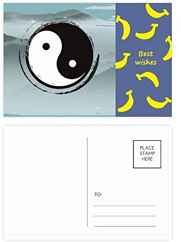 China Taichi Acht Diagramm Mountain Banana Postkarten-Set, Danksagungskarte, Versandseite 20 Stück