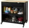 SoBuy Carrito Auxiliar con Ruedas Mueble Auxiliar Cocina Carro Cocina Carrito Cocina con Cajones Estantería Cocina Isla Cocina Mesa Auxiliar con Ruedas Madera Negro 98x58x94cm FKW74-SCH