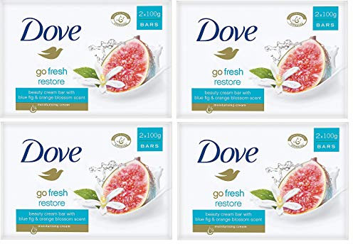 Dove Go Fresh Restore Beauty Cream Soap 8 Bars 2x100gm (4 PACKS)
