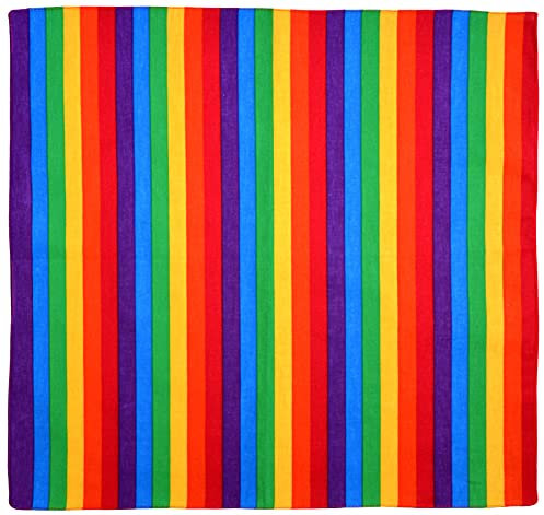 thb Richter Multifunktionstuch Bandana Nickituch Halstuch Kopftuch Zimmermanns- und Richtfesttücher 100% Baumwolle Mund-Nasen-Bedeckung Biker Rad Schweißtuch Stirnbänder (Regenbogenfarben-2#)