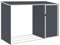vidaXL Abri à Bois de Jardin Hangar de Stockage d'Outils Abri de Rangement Remise en Rondins Cabane Extérieur Anthracite 245x98x159 cm Acier Galvanisé